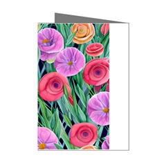 Boho Retropical Flowers Mini Greeting Cards (pkg Of 8) by GardenOfOphir