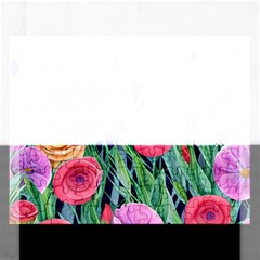 Boho Retropical Flowers Rectangular Jigsaw Puzzl by GardenOfOphir