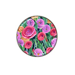 Boho Retropical Flowers Hat Clip Ball Marker (4 Pack) by GardenOfOphir