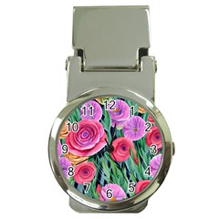 Boho Retropical Flowers Money Clip Watches by GardenOfOphir