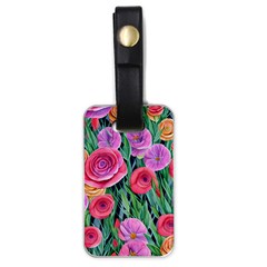 Boho Retropical Flowers Luggage Tag (one Side) by GardenOfOphir