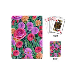 Boho Retropical Flowers Playing Cards Single Design (mini) by GardenOfOphir