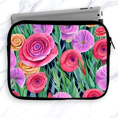 Boho Retropical Flowers Apple Ipad 2/3/4 Zipper Cases by GardenOfOphir