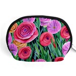 Boho Retropical Flowers Accessory Pouch (Medium) Front