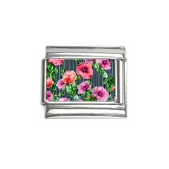 Vintage Botanic Flowers In A Watercolor Italian Charm (9mm)