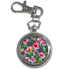 Vintage Botanic Flowers In A Watercolor Key Chain Watches by GardenOfOphir