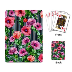 Vintage Botanic Flowers In A Watercolor Playing Cards Single Design (rectangle) by GardenOfOphir