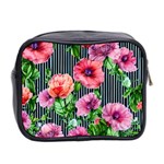 Vintage Botanic Flowers In A Watercolor Mini Toiletries Bag (Two Sides) Back