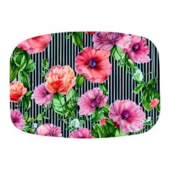 Vintage Botanic Flowers In A Watercolor Mini Square Pill Box by GardenOfOphir