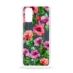 Vintage Botanic Flowers In A Watercolor Samsung Galaxy S20 6 2 Inch Tpu Uv Case