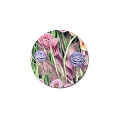 Ottagecore Aesthetics Retro Flowers Pattern Golf Ball Marker (4 Pack) by GardenOfOphir