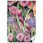 Ottagecore Aesthetics Retro Flowers Pattern Canvas 12  x 18  11.88 x17.36  Canvas - 1