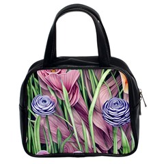 Ottagecore Aesthetics Retro Flowers Pattern Classic Handbag (two Sides) by GardenOfOphir