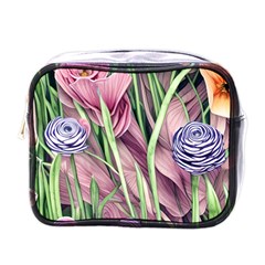 Ottagecore Aesthetics Retro Flowers Pattern Mini Toiletries Bag (one Side) by GardenOfOphir