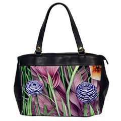 Ottagecore Aesthetics Retro Flowers Pattern Oversize Office Handbag by GardenOfOphir