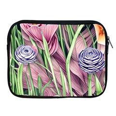 Ottagecore Aesthetics Retro Flowers Pattern Apple Ipad 2/3/4 Zipper Cases by GardenOfOphir