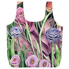 Ottagecore Aesthetics Retro Flowers Pattern Full Print Recycle Bag (xl) by GardenOfOphir