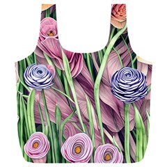 Ottagecore Aesthetics Retro Flowers Pattern Full Print Recycle Bag (xxl) by GardenOfOphir