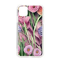 Ottagecore Aesthetics Retro Flowers Pattern Iphone 11 Tpu Uv Print Case by GardenOfOphir