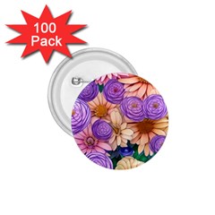 Exotic Tropical Botanical Flowers Pattern 1 75  Buttons (100 Pack)  by GardenOfOphir