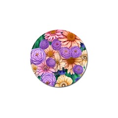 Exotic Tropical Botanical Flowers Pattern Golf Ball Marker (4 Pack) by GardenOfOphir