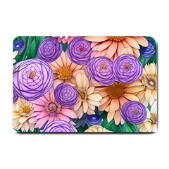 Exotic Tropical Botanical Flowers Pattern Small Doormat by GardenOfOphir