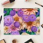 Exotic Tropical Botanical Flowers Pattern Cosmetic Bag (XL) Back