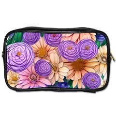 Exotic Tropical Botanical Flowers Pattern Toiletries Bag (one Side) by GardenOfOphir