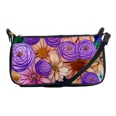 Exotic Tropical Botanical Flowers Pattern Shoulder Clutch Bag by GardenOfOphir