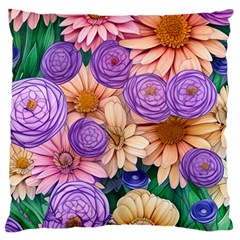 Exotic Tropical Botanical Flowers Pattern Large Cushion Case (one Side) by GardenOfOphir