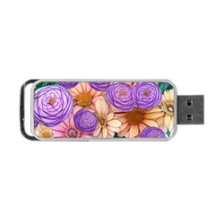 Exotic Tropical Botanical Flowers Pattern Portable Usb Flash (one Side) by GardenOfOphir