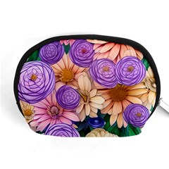 Exotic Tropical Botanical Flowers Pattern Accessory Pouch (medium) by GardenOfOphir