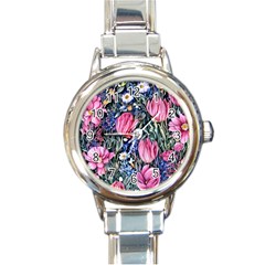 Tropical Paradise Round Italian Charm Watch by GardenOfOphir