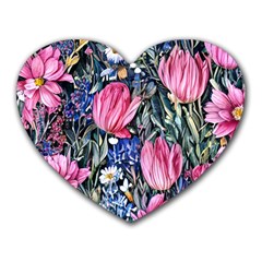 Tropical Paradise Heart Mousepad by GardenOfOphir