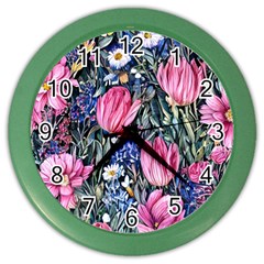 Tropical Paradise Color Wall Clock by GardenOfOphir