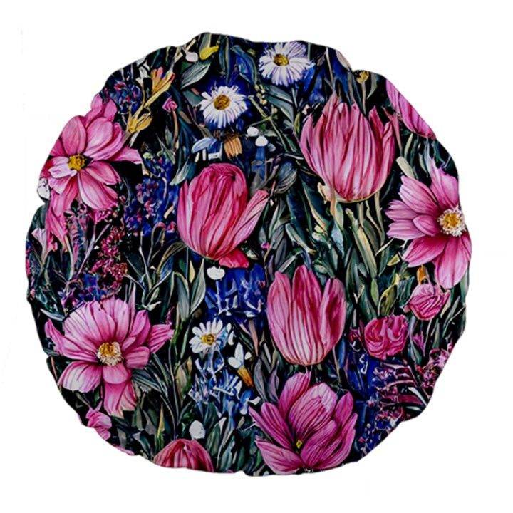 Tropical Paradise Large 18  Premium Flano Round Cushions