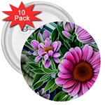 Bouquet Of Sunshine 3  Buttons (10 pack)  Front