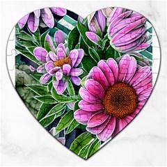 Bouquet Of Sunshine Jigsaw Puzzle (heart) by GardenOfOphir