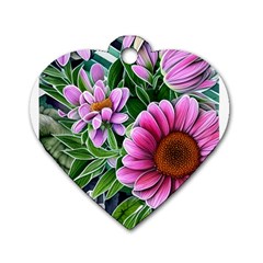 Bouquet Of Sunshine Dog Tag Heart (one Side) by GardenOfOphir