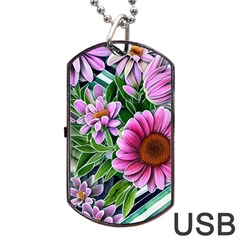 Bouquet Of Sunshine Dog Tag Usb Flash (two Sides) by GardenOfOphir