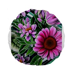 Bouquet Of Sunshine Standard 15  Premium Flano Round Cushions by GardenOfOphir