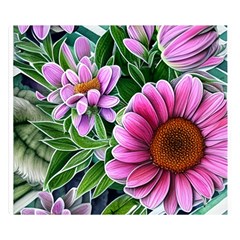 Bouquet Of Sunshine One Side Premium Plush Fleece Blanket (small)