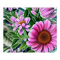 Bouquet Of Sunshine One Side Premium Plush Fleece Blanket (medium)