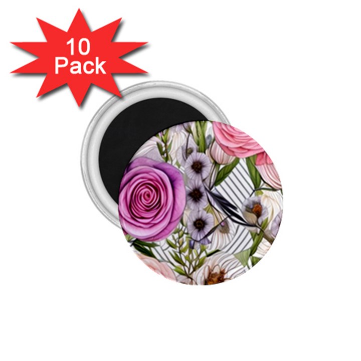 Summertime Blooms 1.75  Magnets (10 pack) 