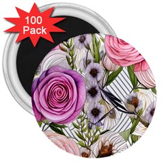 Summertime Blooms 3  Magnets (100 Pack) by GardenOfOphir