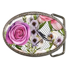 Summertime Blooms Belt Buckles by GardenOfOphir