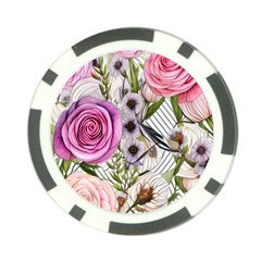 Summertime Blooms Poker Chip Card Guard by GardenOfOphir