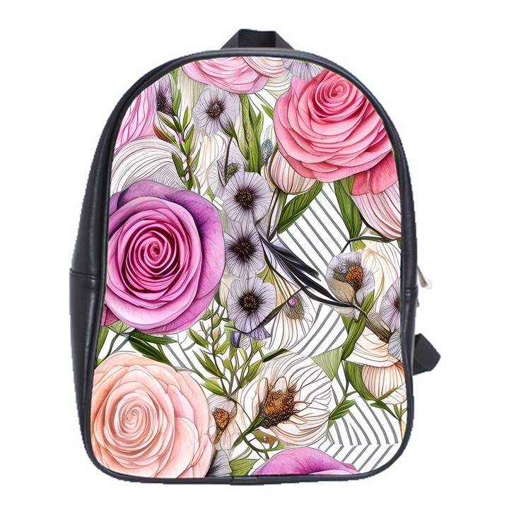 Summertime Blooms School Bag (XL)