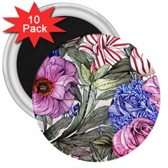 Garden Of Flowers 3  Magnets (10 Pack)  by GardenOfOphir