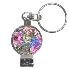 Garden Of Flowers Nail Clippers Key Chain